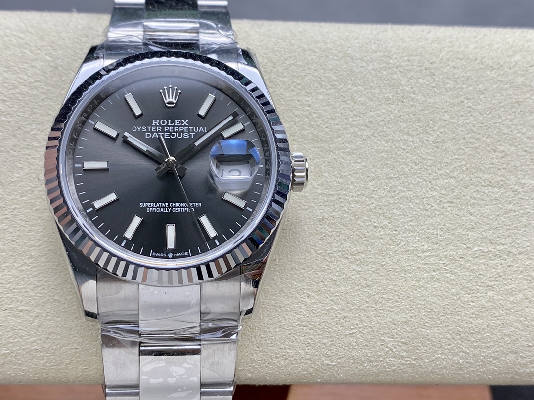 Rolex Datejust 41 Grey Dial Oystersteel & White Gold Steel Strap m126334 0013